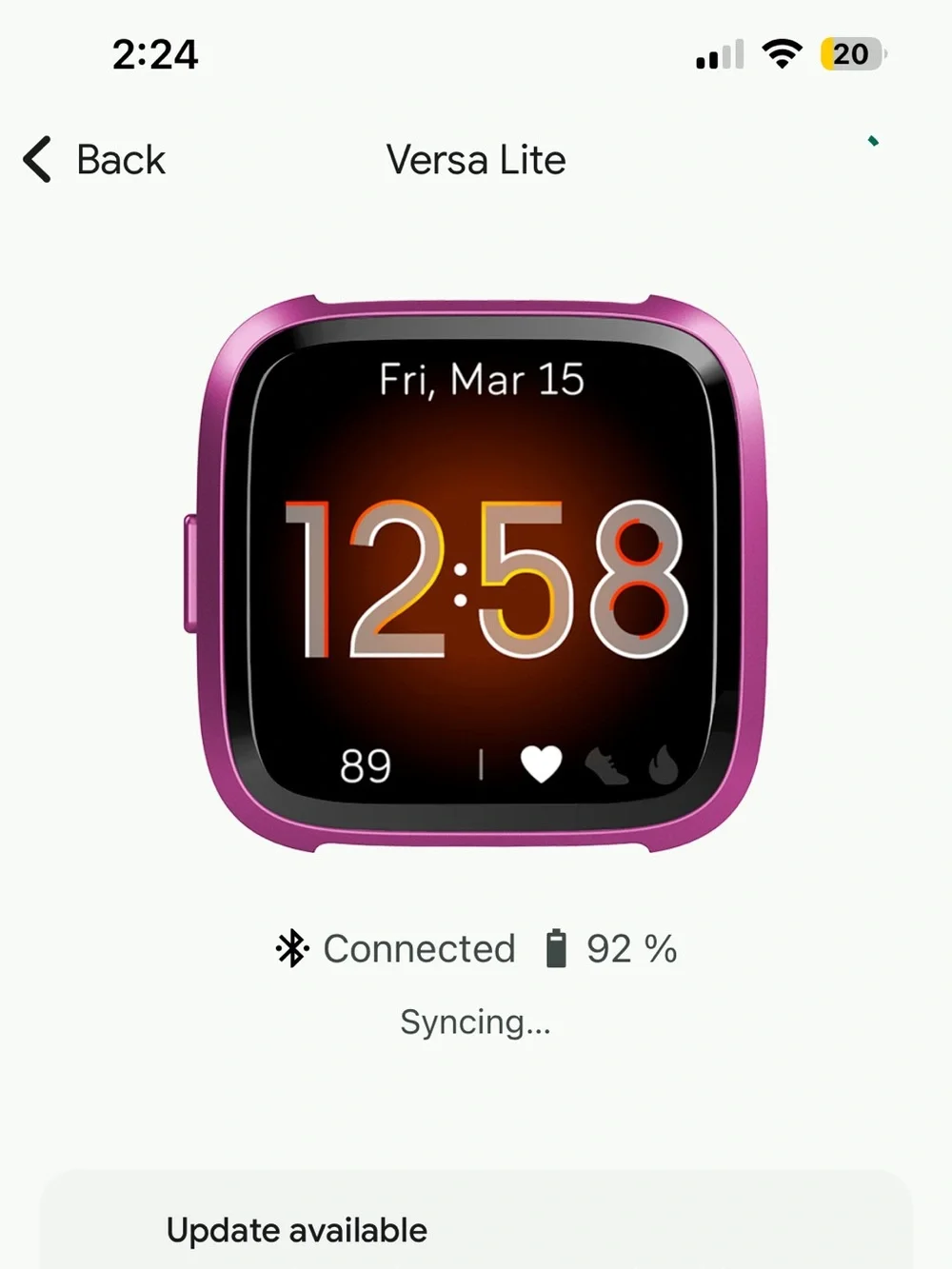 fitbit Versa-style Black Smartwatch with Charger
